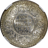 India-British George V Silver 1913 (B) Rupee NGC MS62 Bombay KM# 524 (048)