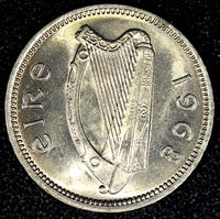 Ireland Republic Copper-Nickel 1968 3 Pence Hare UNC KM# 12a RANDOM PICK 1 Coin