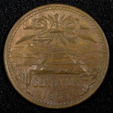 MEXICO  Bronze 1957 Mo 20 Centavos High Grade KM# 440 (26 832)
