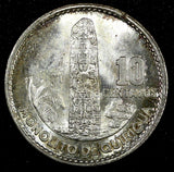 GUATEMALA Silver 1960 10 Centavos 1st Year Type ch.UNC Toned KM# 262 (24 589)