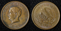 Mexico ESTADOS UNIDOS MEXICANOS Bronze 1945 5 Centavos WWII ISSUE KM# 424 (934)