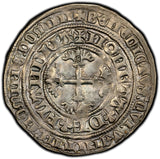 Belgium Flanders Louis II (1346-84) Silver Double 2 Gros PCGS AU58 Roberts-8155