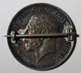 GREAT BRITAIN George V Silver-0.925 Brooch ,Pin 1915 1/2 Crown KM# 818.1 14.93g.