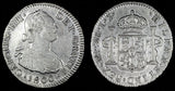 PERU Charles IV Silver 1800 LIMAE IJ 2 Reales 27mm KM# 95 (26 914)