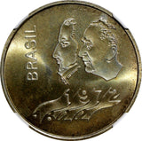 BRAZIL Silver 90% 1972 20 Cruzeiros 150th Anniv.of Independence NGC MS65 KM# 583