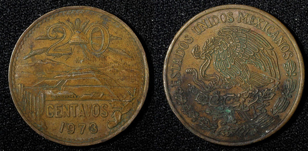 Mexico ESTADOS UNIDOS MEXICANOS Bronze 1973 Mo  20 Centavos KM# 441 (27 525)