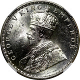 India-British George V Silver 1920 (C) Rupee NGC MS63 Calcutta Mint KM# 524 (01)