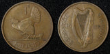 Ireland Republic Bronze 1935 1 Penny hen with chicks  KM# 3 (28 883)