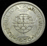Mozambique Portugal Silver 1960 5 Escudos 1 Year Type High Grade KM# 61 (26 676)