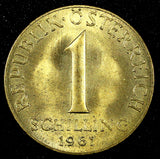 AUSTRIA Aluminium-Bronze 1961 Schilling BETTER DATE BU COIN KM# 2886 (26 723)