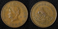 Mexico ESTADOS UNIDOS MEXICANOS Bronze 1944 5 Centavos WWII ISSUE KM# 424 (927)
