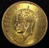 Seychelles George VI Bronze 1948 5 Cents Nice Red UNC KM# 7 (24 929)