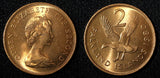 Falkland Islands Elizabeth II 1980 2 Pence UNC KM# 3 RANDOM PICK (1 Coin) (037)