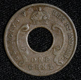 East Africa George V Bronze 1922 H 1 Cent  Heaton Mint KM# 22  (30 058)