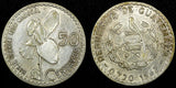 Guatemala Silver 1963 50 Centavos 31 mm Toned KM# 264 (24 653)