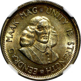 South Africa Silver 1964 10 Cents Jan van Riebeeck NGC MS62 Toned KM# 60 (039)