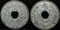 FRANCE  Lindauer Zinc 1941 10 Centimes WWII Issue XF KM# 896 (24 937)