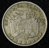 BOLIVIA 1892 H  5 Centavos 1 Year Type Birmingham Mint KM# 171 (30 074)