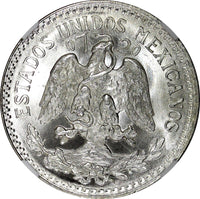 Mexico ESTADOS UNIDOS Silver 1944 M 50 Centavos NGC MS66+ GEM BU KM# 447 (045)