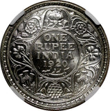 India-British George V Silver 1920 (C) Rupee NGC MS63 Calcutta Mint KM# 524 (20)