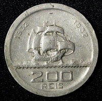Brazil Copper-Nickel 1932 200 Reis 400th Anniversary of Colonization KM# 528(77)