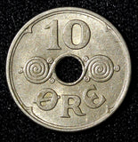 Denmark Christian X Copper-Nickel 1936 10 Ore UNC KM# 822.2 (28 389)