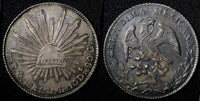 MEXICO Silver 1881 Mo MH 8 Reales Radiant cap Dark toned KM# 377.10 (27 552)