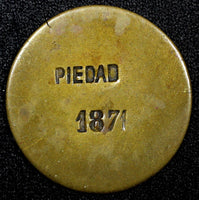 MEXICO Bronze Municipal Token 1871  Rulau-Mic 75,  28mm La Piedad, Michoacan (3)