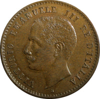 ITALY Vittorio Emanuele III Bronze 1906 R 2 Centesimi ch.UNC KM# 38 (23 667)