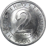 Austria  1966 2 Groschen GEM BU COIN  RANDOM PICK (1 Coin) KM# 2876 (24 479)