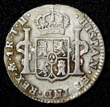 Mexico SPANISH COLONY Ferdinand VII Silver 1809 Mo TH 1 Real KM# 82 (28 405)