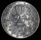Austria Maria Theresia Silver 1967 25 Schilling UNC KM# 2901 (28 598)