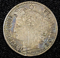 FRANCE Silver 1851 A  20 Centimes Paris Mint KM# 758.1 (24 695)