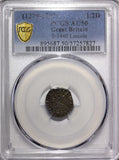 GREAT BRITAIN Edward I.Silver(1279-1307) 1/2 Penny Lincoln PCGS AU50 TOP GRADED