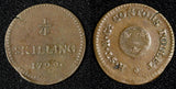 Sweden Gustav IV Adolf Copper 1799 1/4 Skilling Low Mintage-96.000 KM# 548 (83)