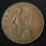 Great Britain George V Bronze 1925 1/2 Penny KM# 809 (28 902)