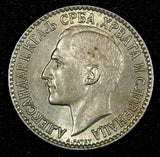 Yugoslavia Aleksandar I Copper-Nickel  1925 1 Dinar  KM# 5 (26 897)