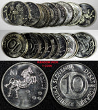 SLOVENIA 2002 10 Tolarjev Horse EQUUS GEM BU KM# 41 RANDOM PICK (1 COIN ) (29)