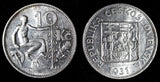Czechoslovakia Silver 1931 10 Korun 30 mm KM# 15 (27 848)