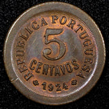 Portugal Bronze 1924 5 Centavos ch.UNC KM# 572 (24 064)