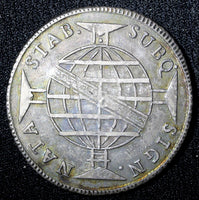 BRAZIL João  Silver 1813 B 960 Reis Bahia Struck over 8 Reales XF KM# 307.1 (0)