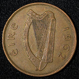 Ireland Republic Bronze 1962 1 Penny hen with chicks KM# 11 (28 857)