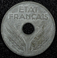 FRANCE Zinc 1944 10 Centimes WWII Issue XF KM# 903 (24 978)
