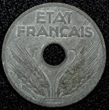 FRANCE Zinc 1944 10 Centimes WWII Issue XF KM# 903 (24 978)