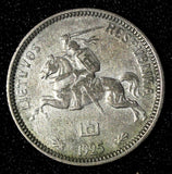 LITHUANIA Silver 1925 1 Litas Nice Toning KM# 76 (28 689)