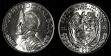 Panama Vasco Núñez de Balboa Silver (.900)  1962 1/4 Balboa GEM BU KM#11.2 (53)
