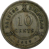 British Honduras Elizabeth II  1959 10 Cents Mint-100.000 XF KM# 32 (24 982)