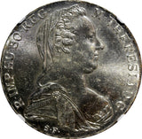 Austria Maria Theresia Silver  (.833) 1780 Thaler NGC MS64 28.06 g. KM# T1  (21)