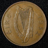 Ireland Republic Bronze 1952 1 Penny hen with chicks KM# 11 (28 858)