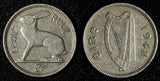 Ireland Republic Copper-Nickel 1948 3 Pence HARE KEY DATE KM# 12a (28 028)